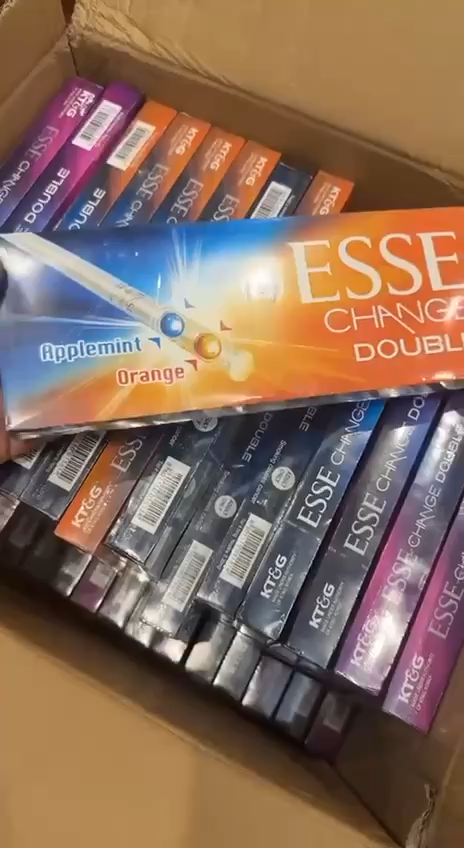 453d38cf1ae5e9ae6d16bc90d3db339159d53afbdf5685c1f2d3ddea2da0b89c.png ESSE Change Double Applemint & Orange 20s Cigarettes x 10 Packs /1 Carton